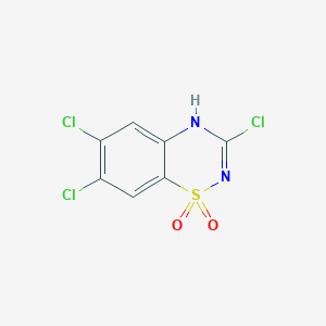 molecular formula C7H3Cl3N2O2S B15058011 3,6,7-Trichloro-2H-benzo[e][1,2,4]thiadiazine 1,1-dioxide 