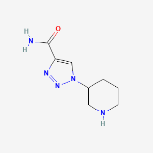 molecular formula C8H13N5O B15058023 1-(Piperidin-3-yl)-1H-1,2,3-triazole-4-carboxamide 