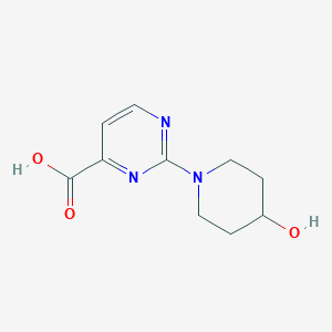 molecular formula C10H13N3O3 B15058029 2-(4-Hydroxypiperidin-1-yl)pyrimidine-4-carboxylic acid 