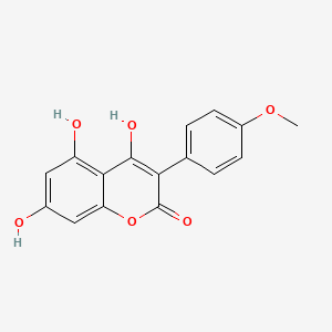 molecular formula C16H12O6 B1505809 Coumarin, 4,5,7-trihydroxy-3-(p-methoxyphenyl)- CAS No. 4376-81-2