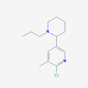 2-Chloro-3-methyl-5-(1-propylpiperidin-2-yl)pyridine