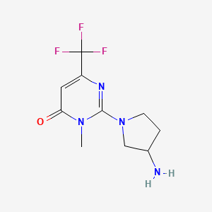 2-(3-Aminopyrrolidin-1-yl)-3-methyl-6-(trifluoromethyl)pyrimidin-4(3H)-one