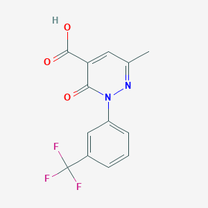 6-Methyl-3-oxo-2-(3-(trifluoromethyl)phenyl)-2,3-dihydropyridazine-4-carboxylic acid