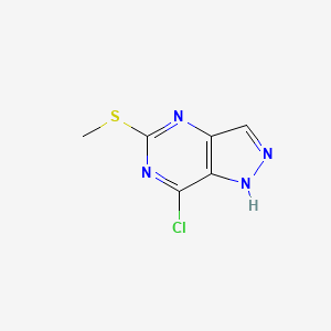 7-Chloro-5-(methylthio)-1H-pyrazolo[4,3-d]pyrimidine