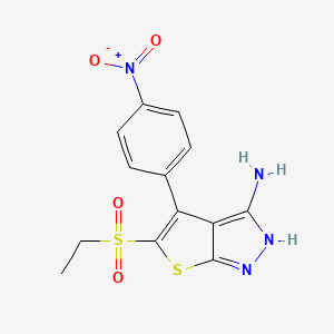 5-(Ethylsulfonyl)-4-(4-nitrophenyl)-1H-thieno[2,3-c]pyrazol-3-amine