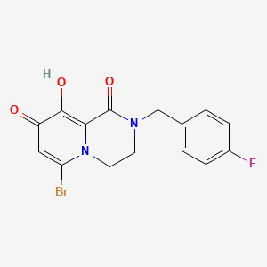 molecular formula C15H12BrFN2O3 B1505821 6-Bromo-2-(4-fluorobenzyl)-9-hydroxy-3,4-dihydro-1H-pyrido[1,2-a]pyrazine-1,8(2H)-dione CAS No. 895133-42-3