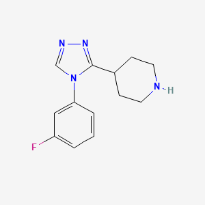 4-(4-(3-Fluorophenyl)-4H-1,2,4-triazol-3-yl)piperidine