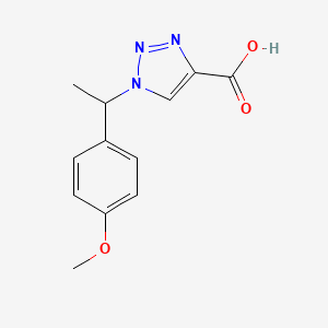 molecular formula C12H13N3O3 B15058252 1-(1-(4-Methoxyphenyl)ethyl)-1H-1,2,3-triazole-4-carboxylic acid 