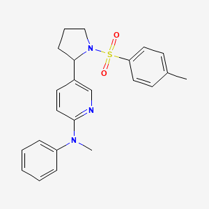 molecular formula C23H25N3O2S B15058264 N-Methyl-N-phenyl-5-(1-tosylpyrrolidin-2-yl)pyridin-2-amine 