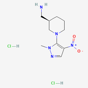 (R)-(1-(1-Methyl-4-nitro-1H-pyrazol-5-yl)piperidin-3-yl)methanaminedihydrochloride