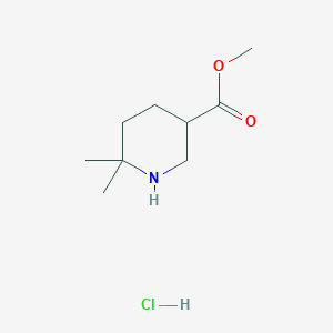 molecular formula C9H18ClNO2 B15058311 Methyl 6,6-dimethylpiperidine-3-carboxylate hydrochloride 