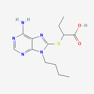 2-((6-Amino-9-butyl-9H-purin-8-yl)thio)butanoic acid