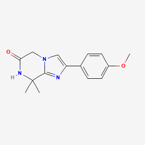 2-(4-Methoxyphenyl)-8,8-dimethyl-7,8-dihydroimidazo[1,2-A]pyrazin-6(5H)-one