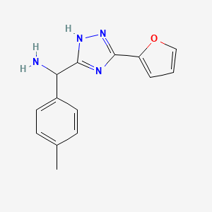 (5-(Furan-2-yl)-1H-1,2,4-triazol-3-yl)(p-tolyl)methanamine