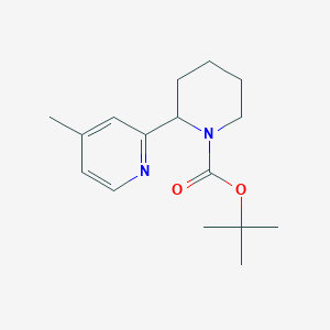 molecular formula C16H24N2O2 B15058404 tert-Butyl 2-(4-methylpyridin-2-yl)piperidine-1-carboxylate 