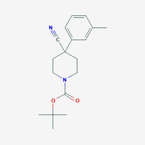 molecular formula C18H24N2O2 B1505845 1-Boc-4-cyano-4-(3-methylphenyl)-piperidine CAS No. 198649-43-3