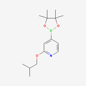 molecular formula C15H24BNO3 B1505846 2-Isobutoxy-4-(4,4,5,5-tetramethyl-1,3,2-dioxaborolan-2-yl)pyridine CAS No. 1346707-87-6