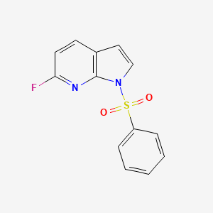 molecular formula C13H9FN2O2S B1505856 1H-Pyrrolo[2,3-B]pyridine, 6-fluoro-1-(phenylsulfonyl)- CAS No. 1001070-29-6