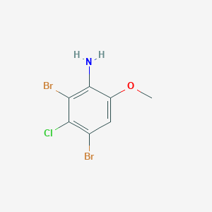molecular formula C7H6Br2ClNO B1505864 2,4-Dibromo-3-chloro-6-methoxyaniline CAS No. 860586-90-9