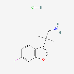 2-(6-Iodobenzofuran-3-yl)-2-methylpropan-1-amine hydrochloride