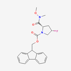 (2S,4S)-(9H-Fluoren-9-YL)methyl 4-fluoro-2-(methoxy(methyl)carbamoyl)pyrrolidine-1-carboxylate