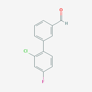 molecular formula C13H8ClFO B1505873 3-(2-Chloro-4-fluorophenyl)benzaldehyde CAS No. 842140-46-9