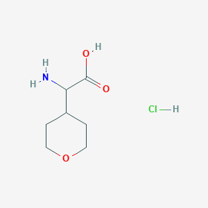 molecular formula C7H14ClNO3 B1505895 2-Amino-2-(tetrahydro-2H-pyran-4-yl)acetic acid hydrochloride CAS No. 868748-75-8
