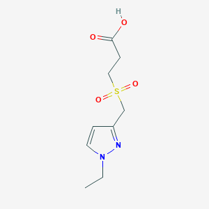 3-(((1-Ethyl-1H-pyrazol-3-yl)methyl)sulfonyl)propanoic acid