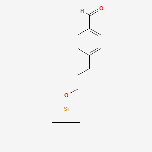 molecular formula C16H26O2Si B1505907 4-[3-[[(1,1-dimethylethyl)dimethylsilyl]oxy]propyl]Benzaldehyde CAS No. 866815-84-1