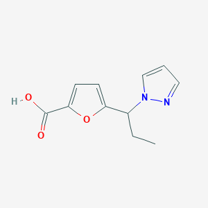 5-(1-(1H-Pyrazol-1-yl)propyl)furan-2-carboxylic acid