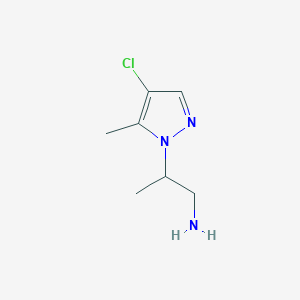 2-(4-chloro-5-methyl-1H-pyrazol-1-yl)propan-1-amine