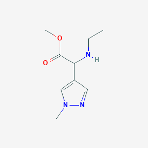 Methyl 2-(ethylamino)-2-(1-methyl-1H-pyrazol-4-yl)acetate