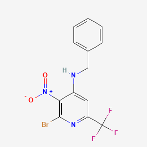 N-Benzyl-2-bromo-3-nitro-6-(trifluoromethyl)pyridin-4-amine