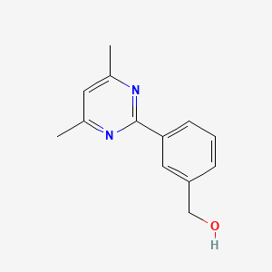 molecular formula C13H14N2O B1505917 [3-(4,6-Dimethylpyrimidin-2-yl)phenyl]methanol CAS No. 100806-77-7