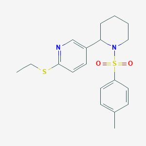 molecular formula C19H24N2O2S2 B15059211 2-(Ethylthio)-5-(1-tosylpiperidin-2-yl)pyridine 