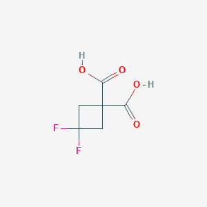 molecular formula C6H6F2O4 B1505922 3,3-二氟环丁烷-1,1-二羧酸 CAS No. 827032-80-4
