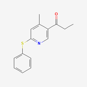 1-(4-Methyl-6-(phenylthio)pyridin-3-yl)propan-1-one