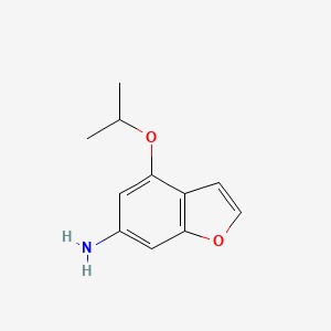 molecular formula C11H13NO2 B15059248 4-Isopropoxybenzofuran-6-amine 