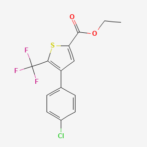 Ethyl 4-(4-chlorophenyl)-5-(trifluoromethyl)thiophene-2-carboxylate