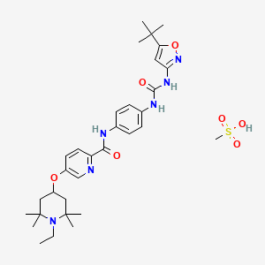 molecular formula C32H46N6O7S B1505934 AC710 Mesylate CAS No. 1351522-05-8