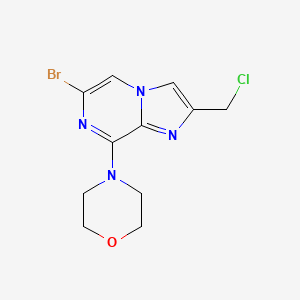 4-(6-Bromo-2-(chloromethyl)imidazo[1,2-A]pyrazin-8-YL)morpholine