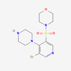 4-((5-Bromo-4-(piperazin-1-yl)pyridin-3-yl)sulfonyl)morpholine