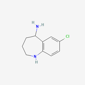 molecular formula C10H13ClN2 B1505948 7-Chloro-2,3,4,5-tetrahydro-1H-benzo[B]azepin-5-ylamine 