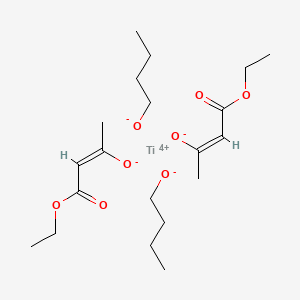 molecular formula C20H36O8Ti B1505949 Dibutoxybis(ethyl acetoacetato-O1',O3)titanium CAS No. 20753-28-0