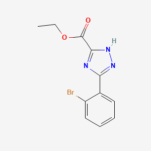 ethyl 3-(2-bromophenyl)-1H-1,2,4-triazole-5-carboxylate