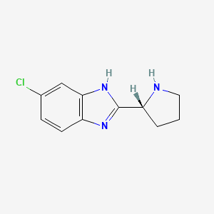 molecular formula C11H12ClN3 B15059542 (R)-5-Chloro-2-(pyrrolidin-2-YL)-1H-benzo[D]imidazole CAS No. 1311254-84-8