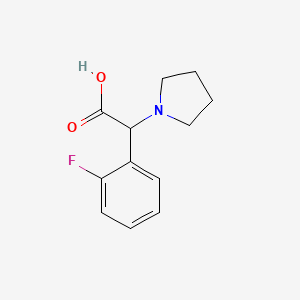 2-(2-Fluorophenyl)-2-(pyrrolidin-1-yl)acetic acid