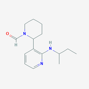 molecular formula C15H23N3O B15059556 2-(2-(sec-Butylamino)pyridin-3-yl)piperidine-1-carbaldehyde 