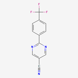 2-(4-(Trifluoromethyl)phenyl)pyrimidine-5-carbonitrile