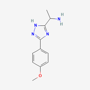 1-(3-(4-Methoxyphenyl)-1H-1,2,4-triazol-5-yl)ethanamine